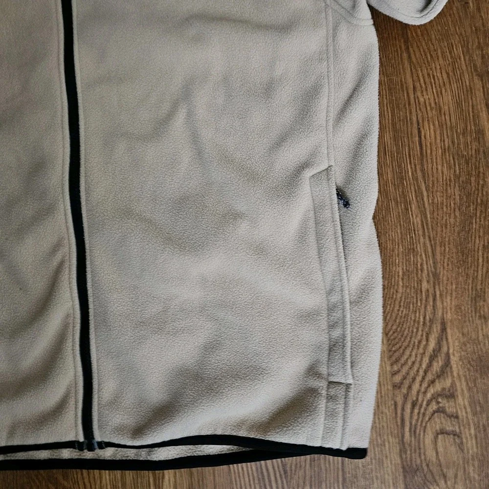 The North Face Fleece Full Zip Up Mock Neck Tan Jacket Mens Size 2XL XXL